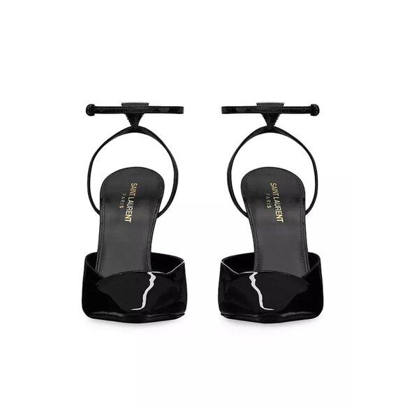 Saint Laurent Anouk Ankle Strap Pumps in Nero 38 With Box Womens High Heels - Picture 15 of 16